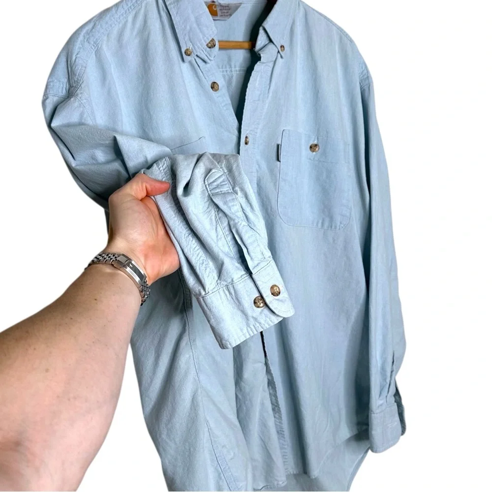 Vintage Carhartt Denim Button Down Shirt